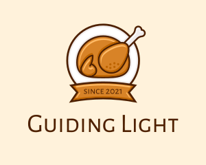 Rotisserie Roast Chicken BBQ logo design