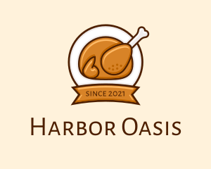 Rotisserie Roast Chicken BBQ logo design