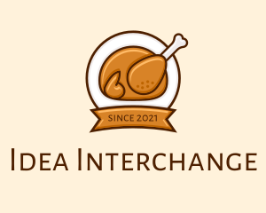 Rotisserie Roast Chicken BBQ logo design