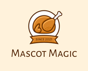 Rotisserie Roast Chicken BBQ logo design