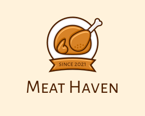 Rotisserie Roast Chicken BBQ logo design