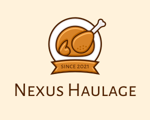 Rotisserie Roast Chicken BBQ logo design