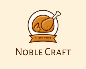 Rotisserie Roast Chicken BBQ logo design