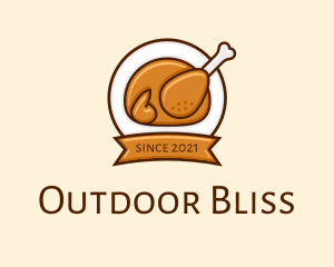 Rotisserie Roast Chicken BBQ logo design