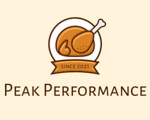 Rotisserie Roast Chicken BBQ logo design