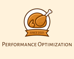 Rotisserie Roast Chicken BBQ logo design