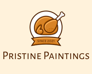 Rotisserie Roast Chicken BBQ logo design