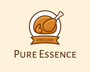 Rotisserie Roast Chicken BBQ logo design