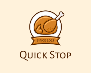 Rotisserie Roast Chicken BBQ logo design