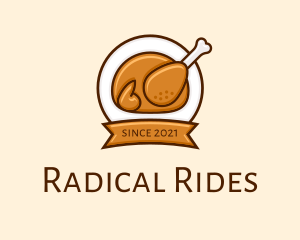 Rotisserie Roast Chicken BBQ logo design