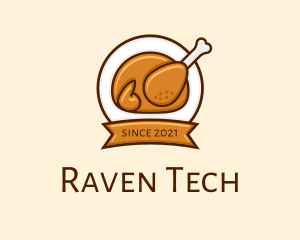 Rotisserie Roast Chicken BBQ logo design