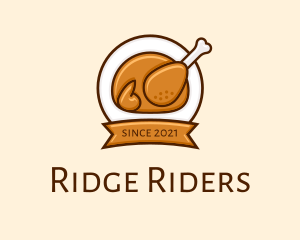 Rotisserie Roast Chicken BBQ logo design