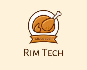 Rotisserie Roast Chicken BBQ logo design