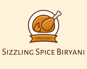 Rotisserie Roast Chicken BBQ logo design