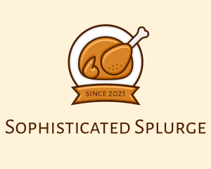 Rotisserie Roast Chicken BBQ logo design