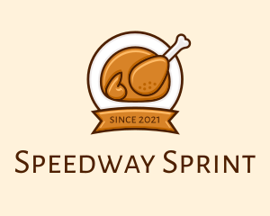 Rotisserie Roast Chicken BBQ logo design