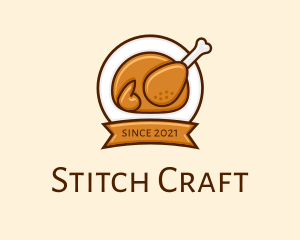 Rotisserie Roast Chicken BBQ logo design