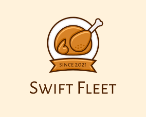 Rotisserie Roast Chicken BBQ logo design