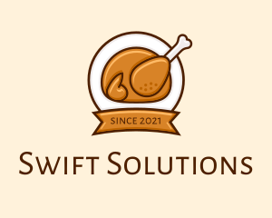 Rotisserie Roast Chicken BBQ logo design