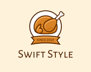 Rotisserie Roast Chicken BBQ logo design