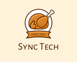 Rotisserie Roast Chicken BBQ logo design