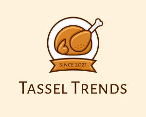 Rotisserie Roast Chicken BBQ logo design