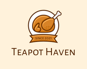 Rotisserie Roast Chicken BBQ logo design