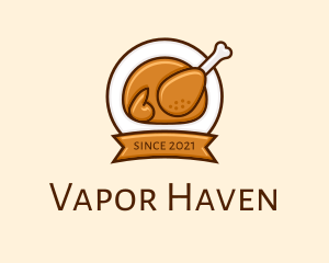 Rotisserie Roast Chicken BBQ logo design