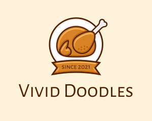 Rotisserie Roast Chicken BBQ logo design