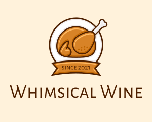 Rotisserie Roast Chicken BBQ logo design