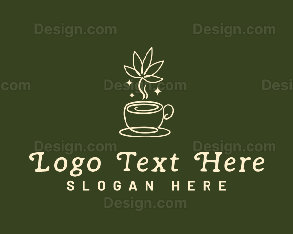 Weed Tea Drink Logo