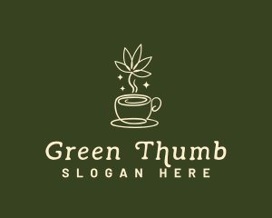 Weed Tea Drink logo design