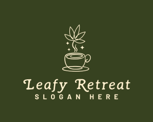 Weed Tea Drink logo design