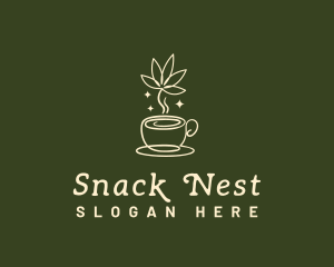 Weed Tea Drink logo design