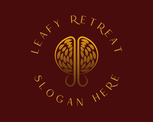 Gold Wellness Tree logo design