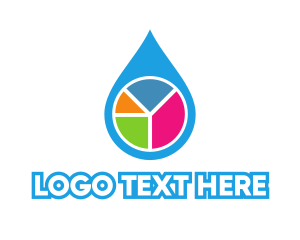 Pie Chart Droplet logo