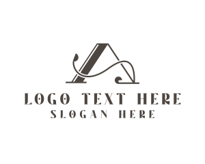 Curve - Fancy Curve Letter A logo design