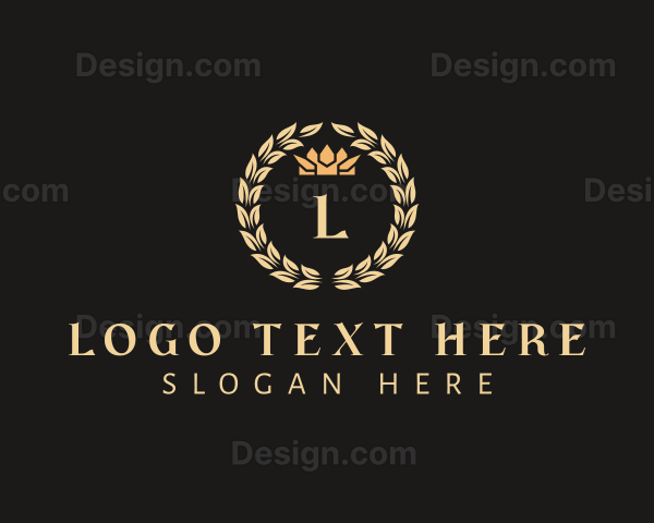 Luxury Crown Wreath Logo