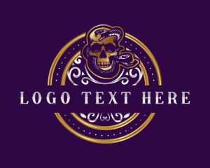 Luxury Skull Snake logo