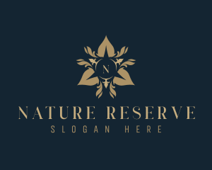 Leaf Floral Crest logo design