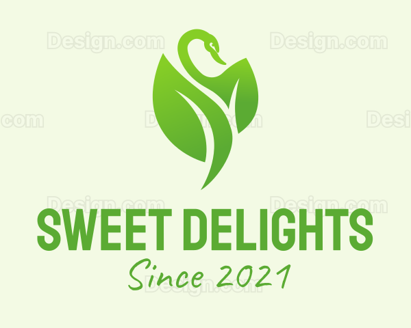 Green Leaf Swan Logo