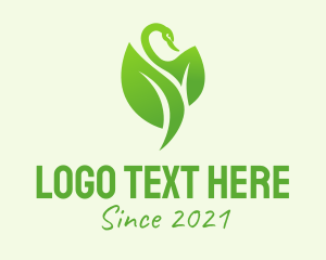 Green Leaf Swan  logo