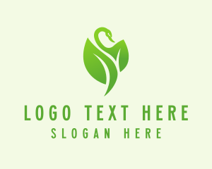 Green Eco Swan  logo