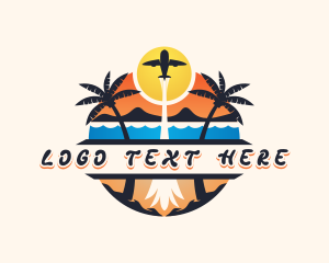 Plane Travel Beach logo