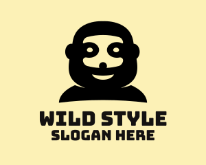 Wild Monkey Silhouette  logo design