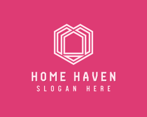Pink Geometric House logo