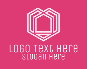 Commercial - Pink Geometric House logo design