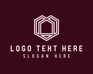 Heart Geometric House logo