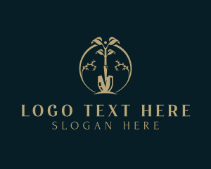 Leaf Plant Shovel logo