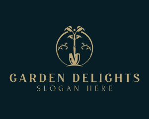 Garden Plant Shovel logo design